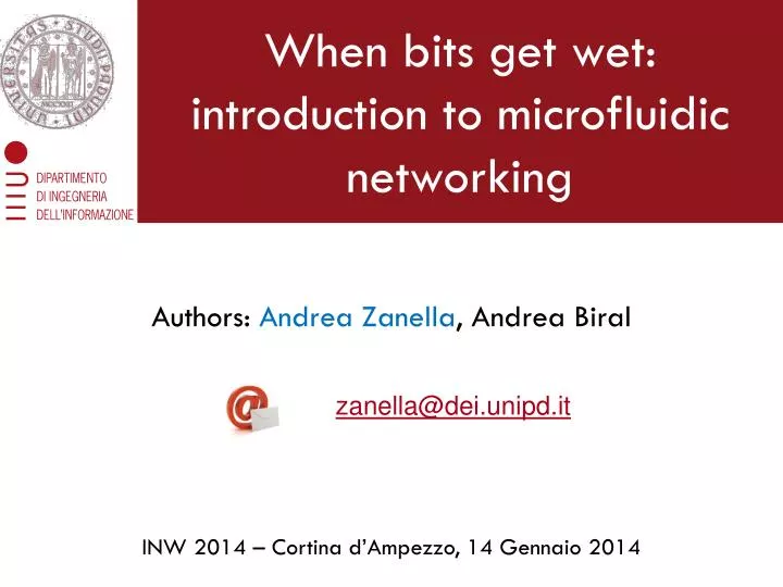 when bits get wet introduction to microfluidic networking