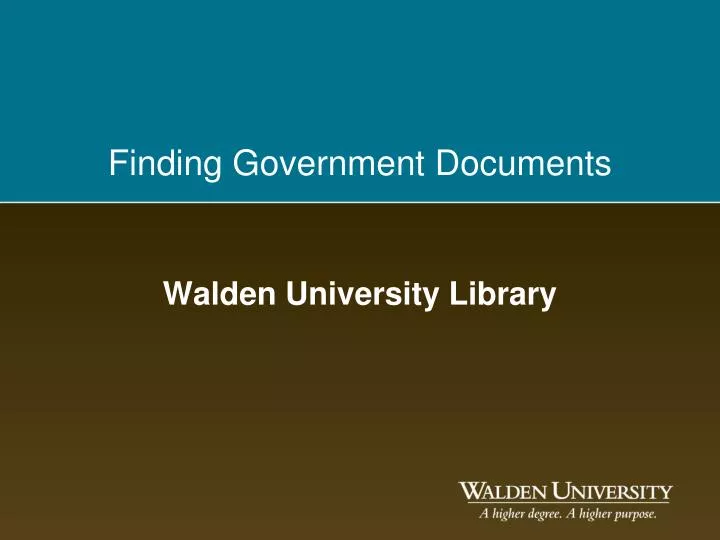 finding government documents
