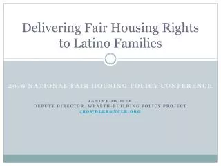 Delivering Fair Housing Rights to Latino Families
