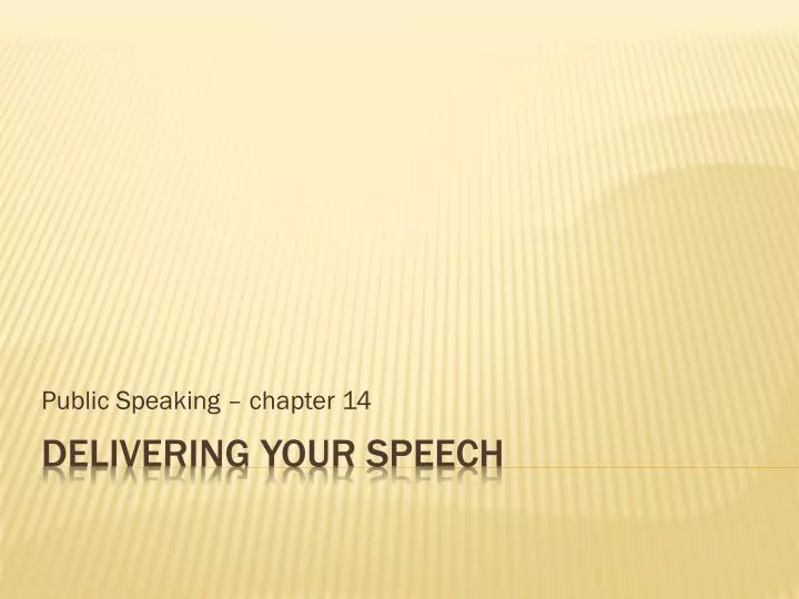 public speaking chapter 14