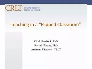 teaching in a flipped classroom