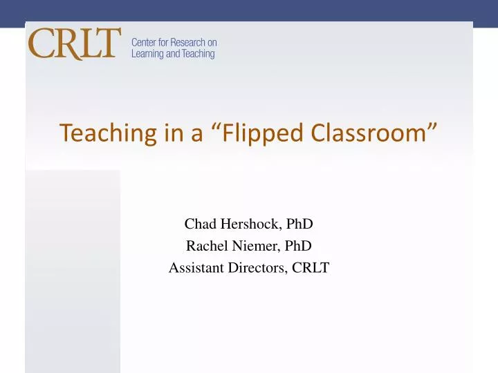 teaching in a flipped classroom