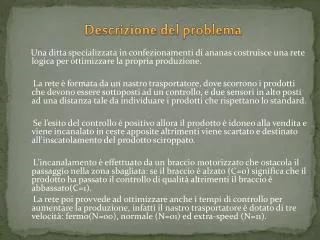 descrizione del problema