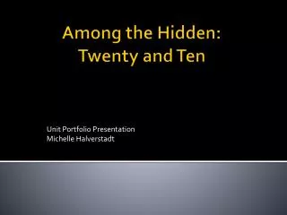unit portfolio presentation michelle halverstadt