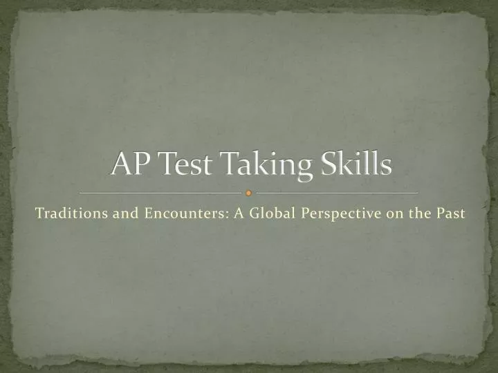 ap test taking skills