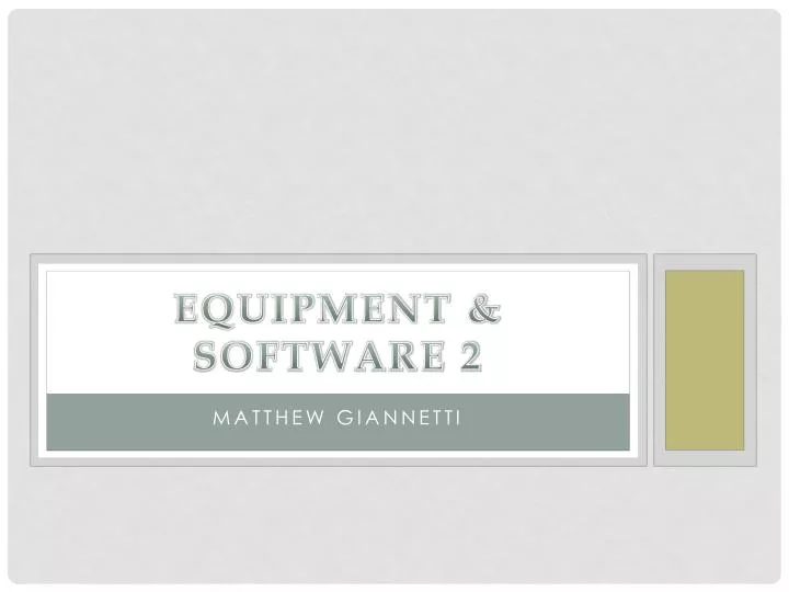 equipment software 2