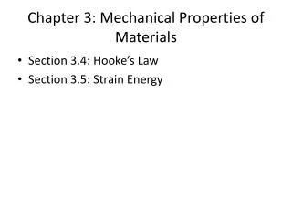 Chapter 3: Mechanical Properties of Materials