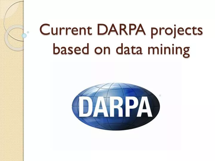 current darpa projects based on data mining