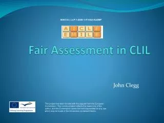 Fair Assessment in CLIL
