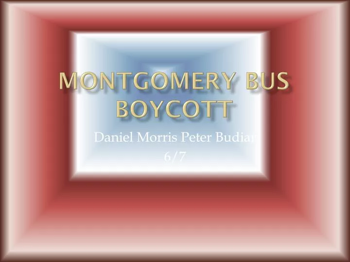 montgomery bus boycott