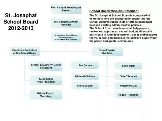 St. Josaphat School Board 2012-2013