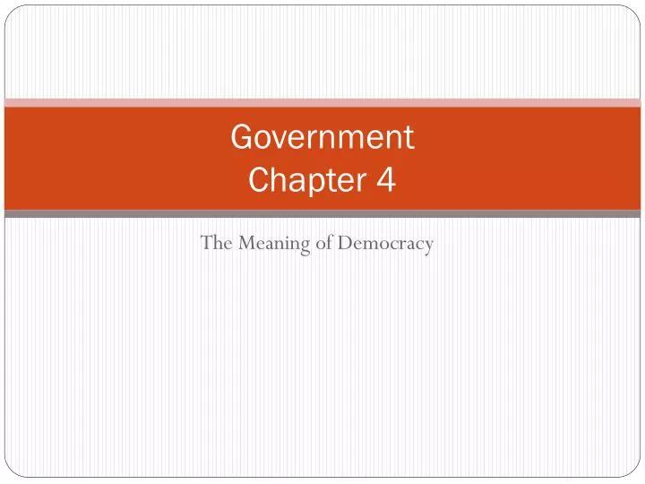 government chapter 4
