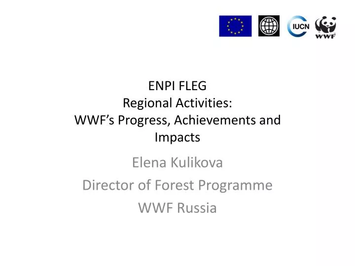 enpi fleg regional activities wwf s progress achievements and impacts