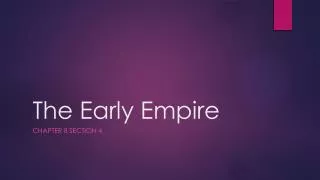 The Early Empire