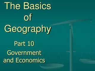 The Basics of Geography