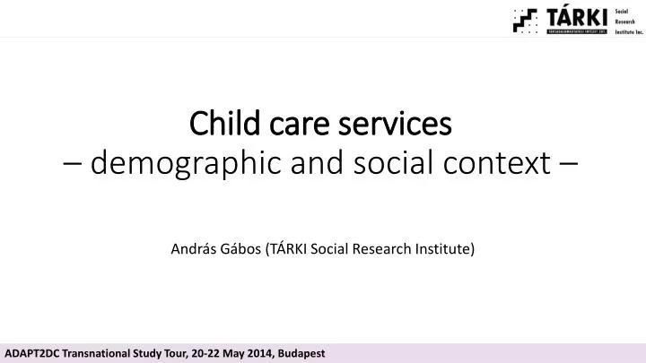 child care se r vices demographic and social context