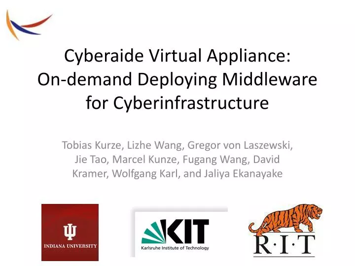 cyberaide virtual appliance on demand deploying middleware for cyberinfrastructure
