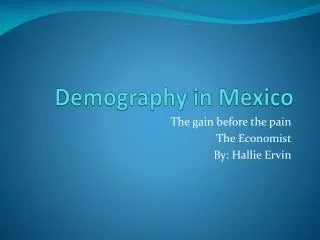 Demography in Mexico