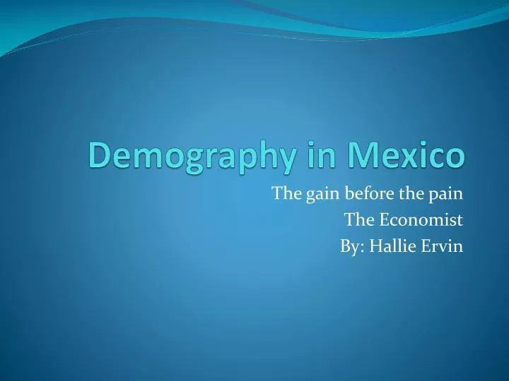 demography in mexico