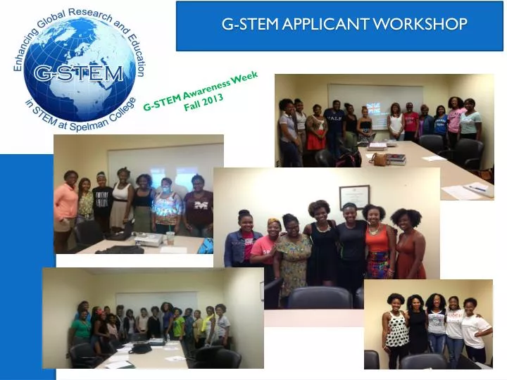 g stem applicant workshop