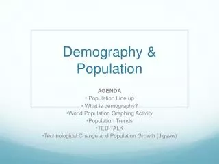 Demography &amp; Population