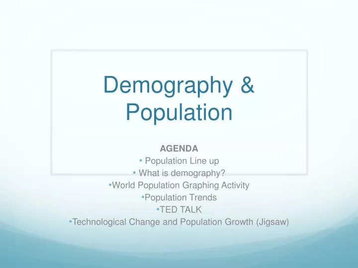 demography population