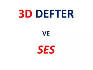 3d defter ve ses