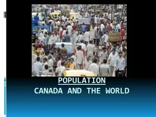 population canada and the world