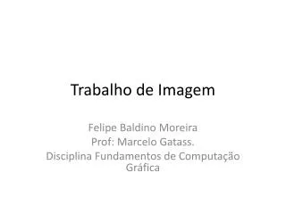trabalho de imagem