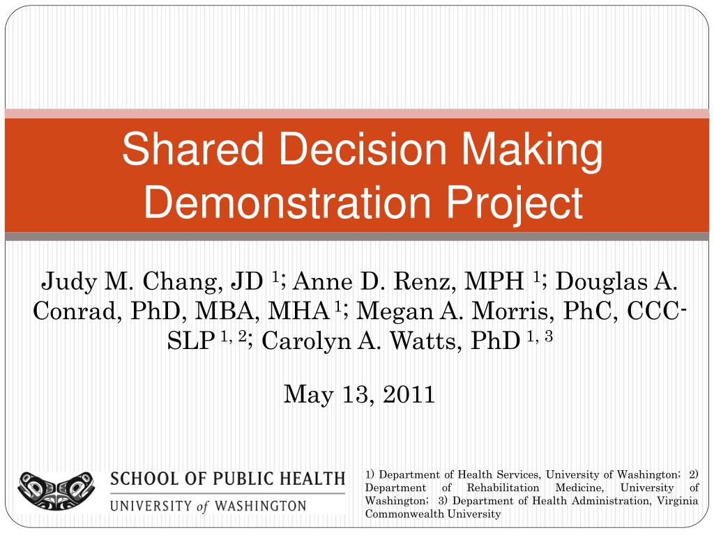 PPT - Shared Decision Making Demonstration Project PowerPoint ...