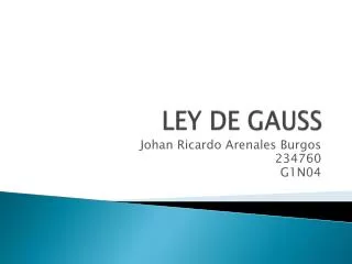ley de gauss