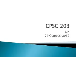 CPSC 203