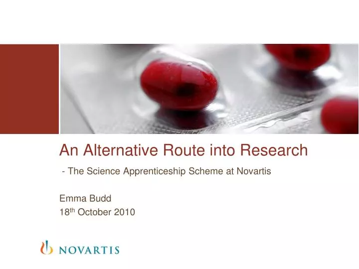 an alternative route into research