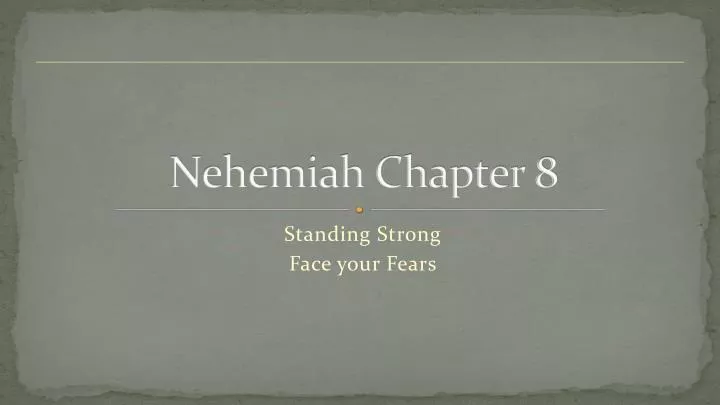 nehemiah chapter 8