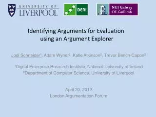 Identifying Arguments for Evaluation using an Argument Explorer