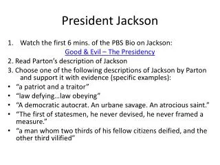 President Jackson