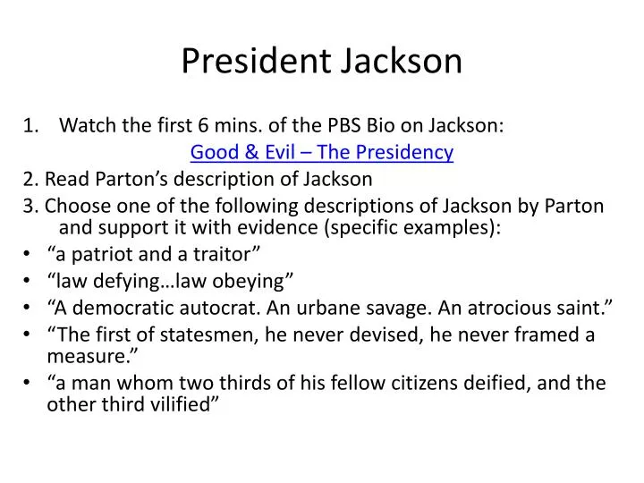 president jackson