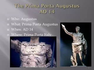 The Prima Porta Augustus AD 14