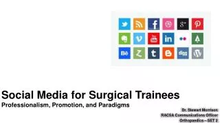 Social Media for Surgical Trainees Professionalism, Promotion, and Paradigms