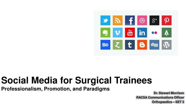 social media for surgical trainees professionalism promotion and paradigms