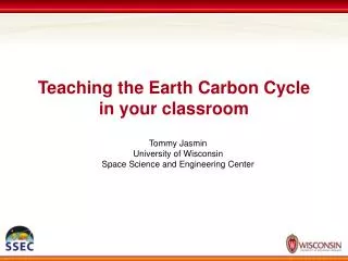 Teaching the Earth Carbon Cycle in your classroom