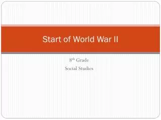Start of World War II