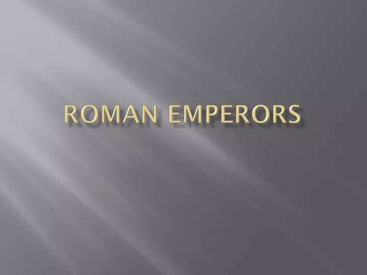 roman emperors