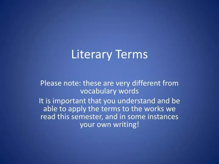 literary terms