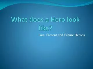 What does a Hero look like?