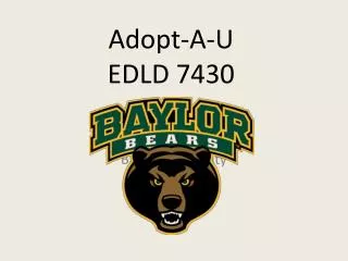 Adopt-A-U EDLD 7430
