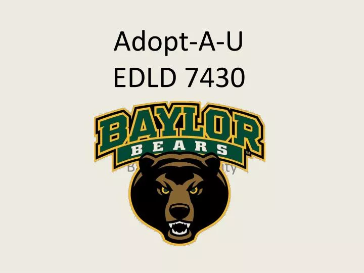 adopt a u edld 7430