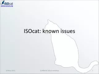 ISOcat: known issues