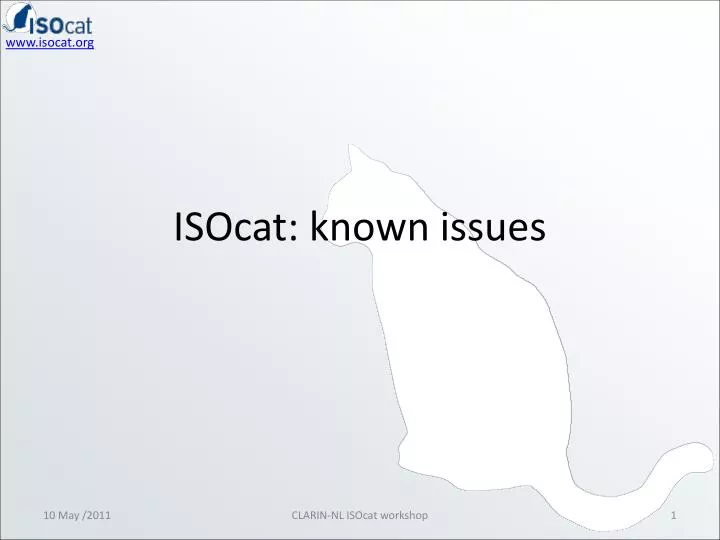 isocat known issues