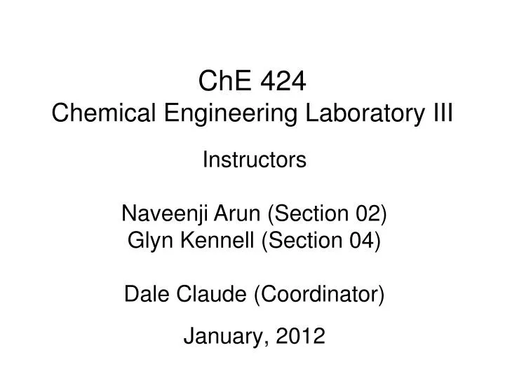 che 424 chemical engineering laboratory iii